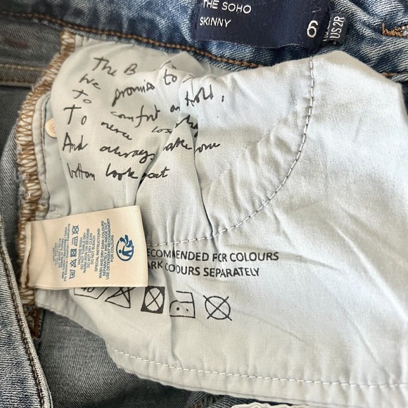 Boden The Soho Skinny Distressed Midrise Jeans Size 6 UK 2 US Regular Med Wash - Picture 10 of 13